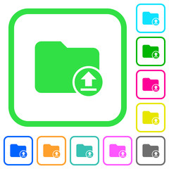 Upload directory vivid colored flat icons icons