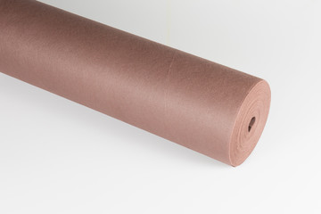 Brown Paper color circle roll on white background