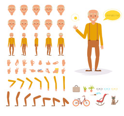 Grandfather for animation. Poses