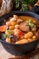 Polish Baked Beans with sausage