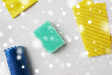 cleaning stuff on white background