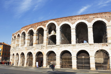 Fototapeta na wymiar Arena di Verona - ancient Roman amphitheatre in Verona, Italy