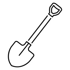 shovel icon on white background