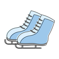 snow skates isolated icon vector illustration design
