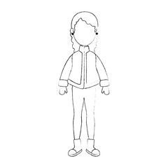 beautiful woman with winter clothes vector illustration design