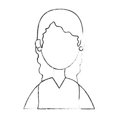 beautiful woman avatar character vector illustration design