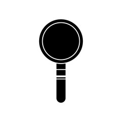 magnifying glass icon image vector illustration design  black and white