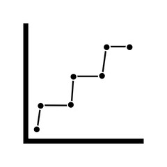 graph chart icon image vector illustration design  black and white