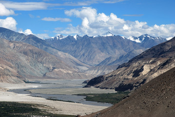 Nubra Valley Landscape Kashmir India.