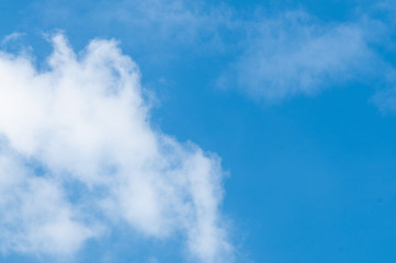 Clouds and blue sky.