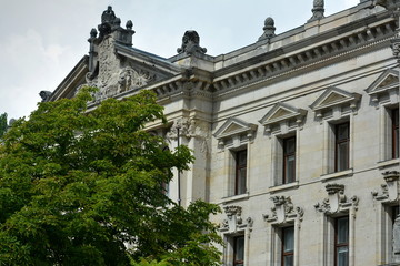 Fototapeta na wymiar Beautiful gray facade. Germany