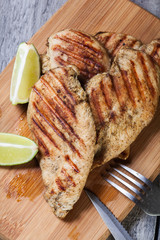 Grilled chicken breasts