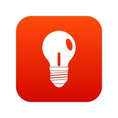 Light bulb icon digital red