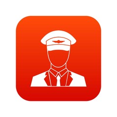 Pilot icon digital red