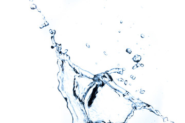 Fototapeta na wymiar water splash in glass isolated on white background
