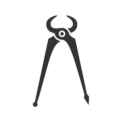 Carpenter's end cutting pliers glyph icon