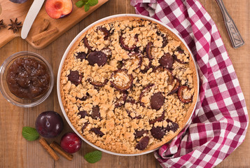 Plum tart. 