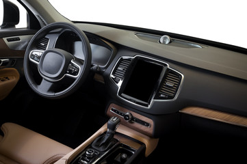 Modern sport car interior