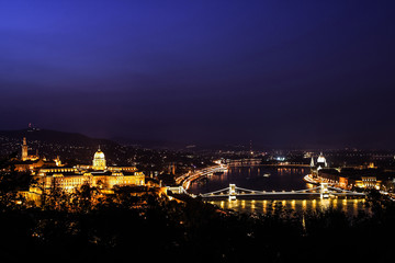Fototapeta na wymiar Budapest at night - Landscape - Budapest view