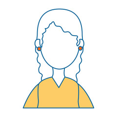 beautiful woman avatar character vector illustration design