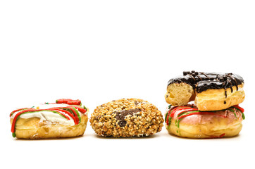 Donuts onwhite background , isolated