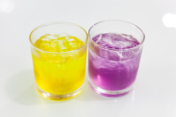 Orange juice with pea
