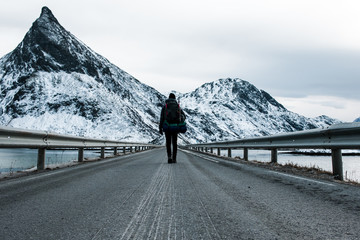 Wanderer im Schnee