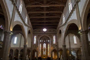 Fototapeta premium The interior of the Basilica of Santa Croce