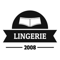 Lingerie girl logo, simple black style