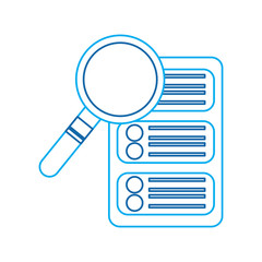 server search web hosting icon image vector illustration design  blue line