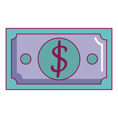 bill dollar money icon vector illustration design