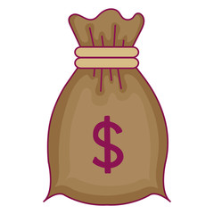 money bag isolated icon vector illustration design