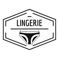 Lingerie body logo, simple black style