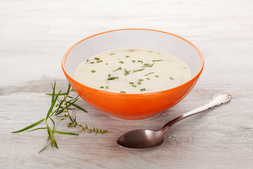 Delicious cream soup.