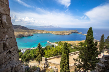 Lindos bay, Rhodos, Greece