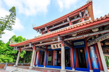 Tainan, Taiwan - November 20,2017: Wen-Chang Temples in 

Chikan Tower(With Chinese Name "Wenchang Pavilion" in the Front) in Taiwan Tainan.