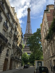 Fototapeta na wymiar France - Paris - Eiffel tower - Sky - Street