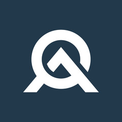 AO Letter Logo Design Creative Modern Trendy Typography. Geometric moogram design.