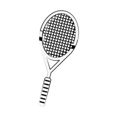 Badminton racket isolated