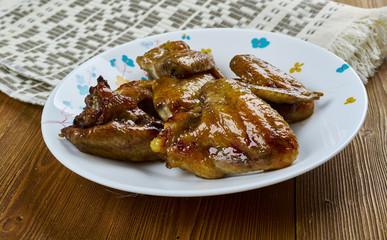 sticky thai chicken wings