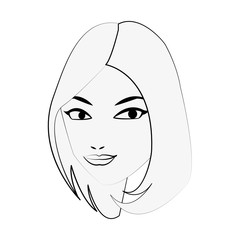 Woman face cartoon