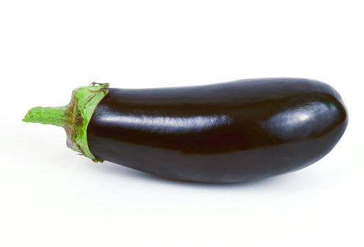 Eggplant on white background.