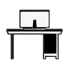 Office desk with elements