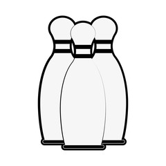 Bowling pins isolated