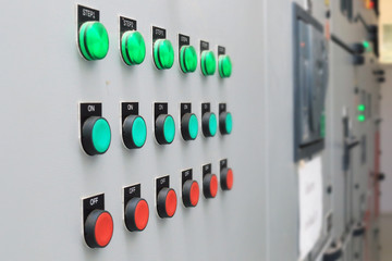 Electric control cabinet in technical room of Building