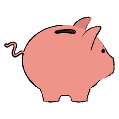 piggy savings isolated icon vector illustration design