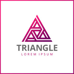 Triangle logo. Vector logotype template