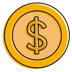 coin money isolated icon vector illustration design