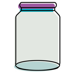 glass jar isolated icon vector illustration design