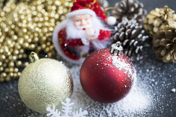Fototapeta na wymiar Christmas Decoration , Sparklers and Snowdrift , Merry Christmas